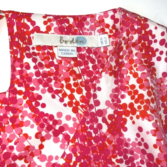 Boden Ravello silk viscose printed short sleeve blouse - Picture 4 of 5